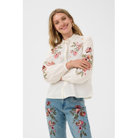 Cream blouse ecru