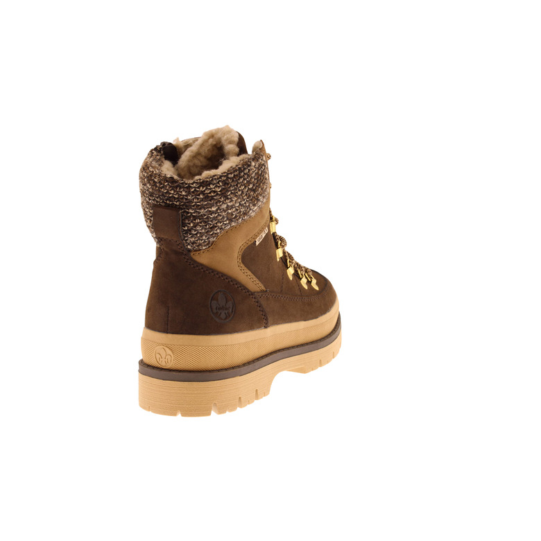 Rieker bottes à lacets brun 4