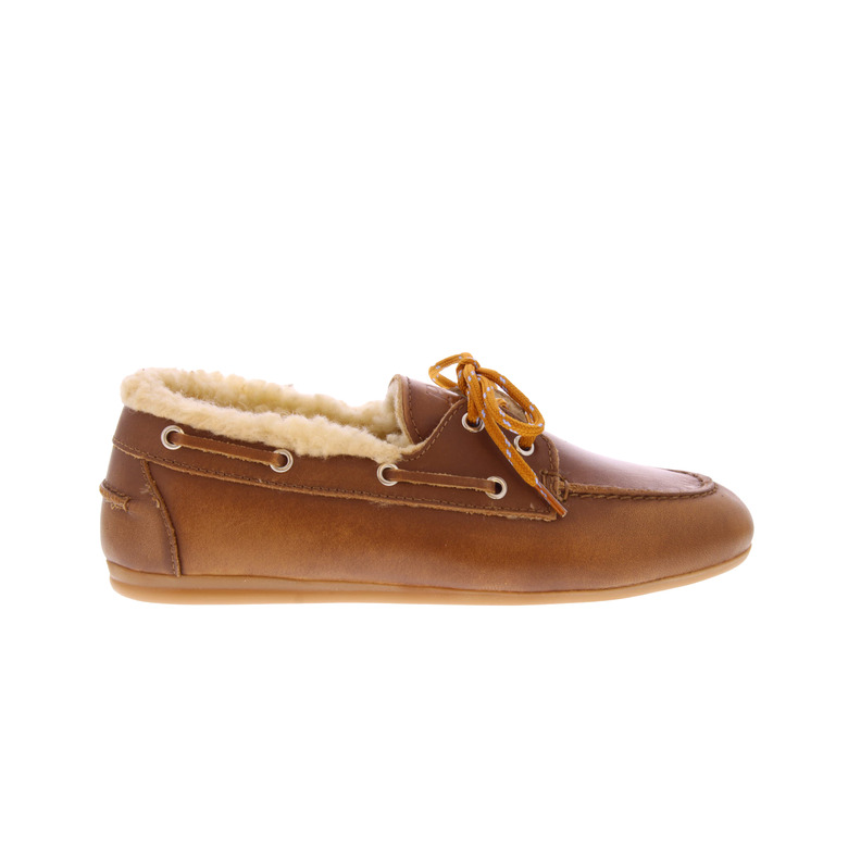Posa chaussures bateau cognac 1
