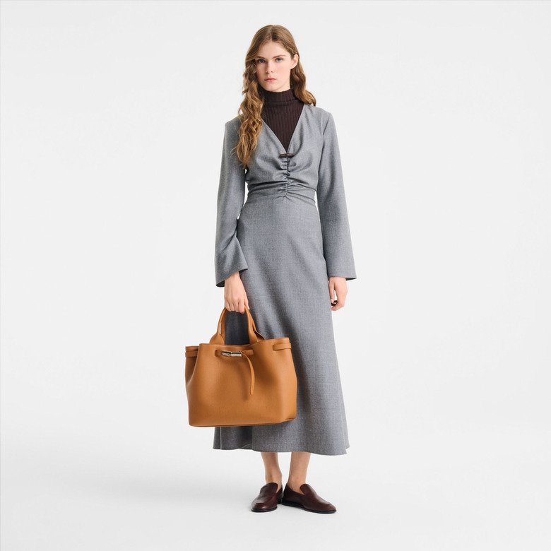 Longchamp handbag camel 5
