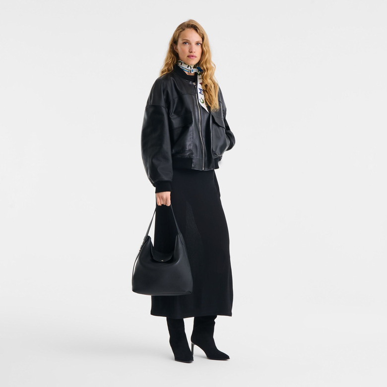 Longchamp schoudertas zwart 4