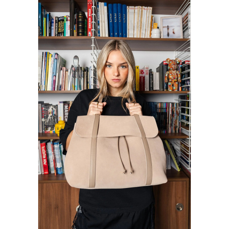 Ann Kurz schoudertas beige 3