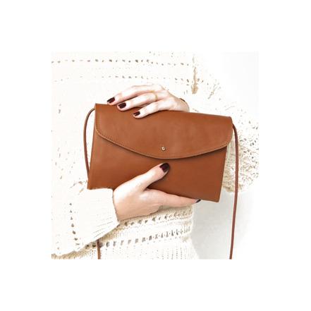 Ann Kurz clutch camel