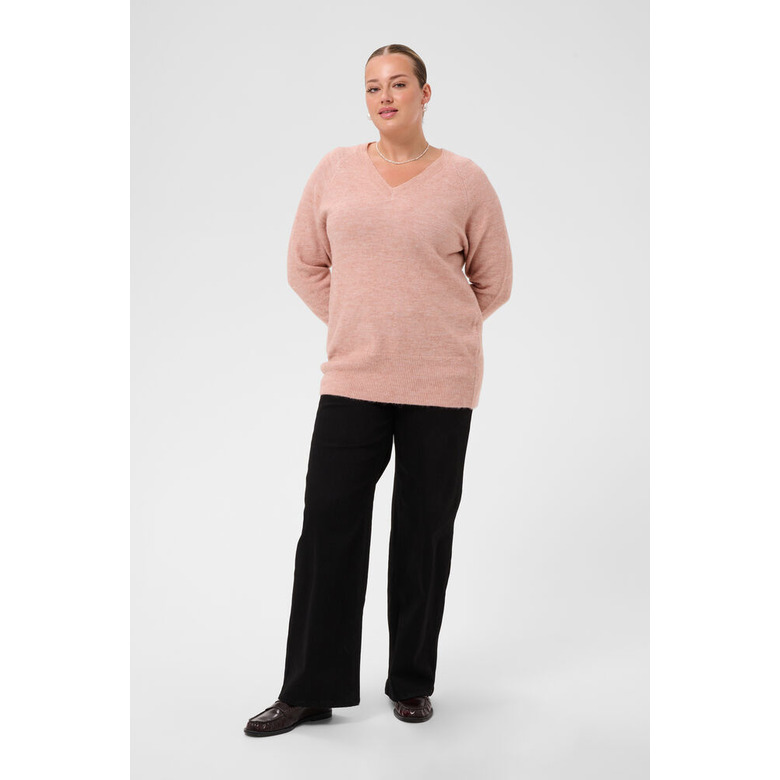 Kaffe Curve sweater pink 2