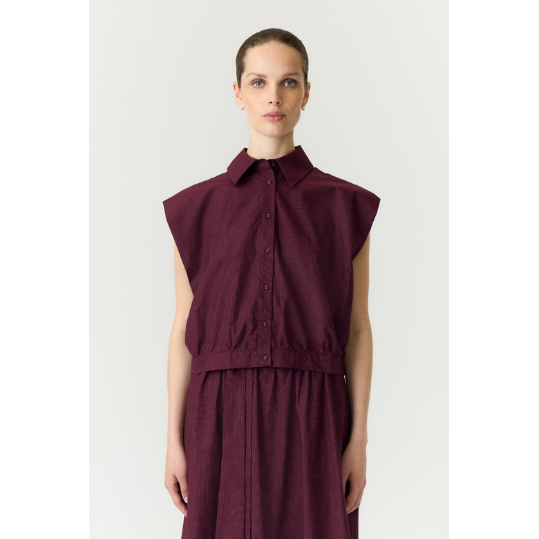 Y.a.s chemisier bordeaux 2