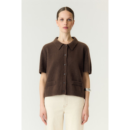 Y.a.s strickjacke braun