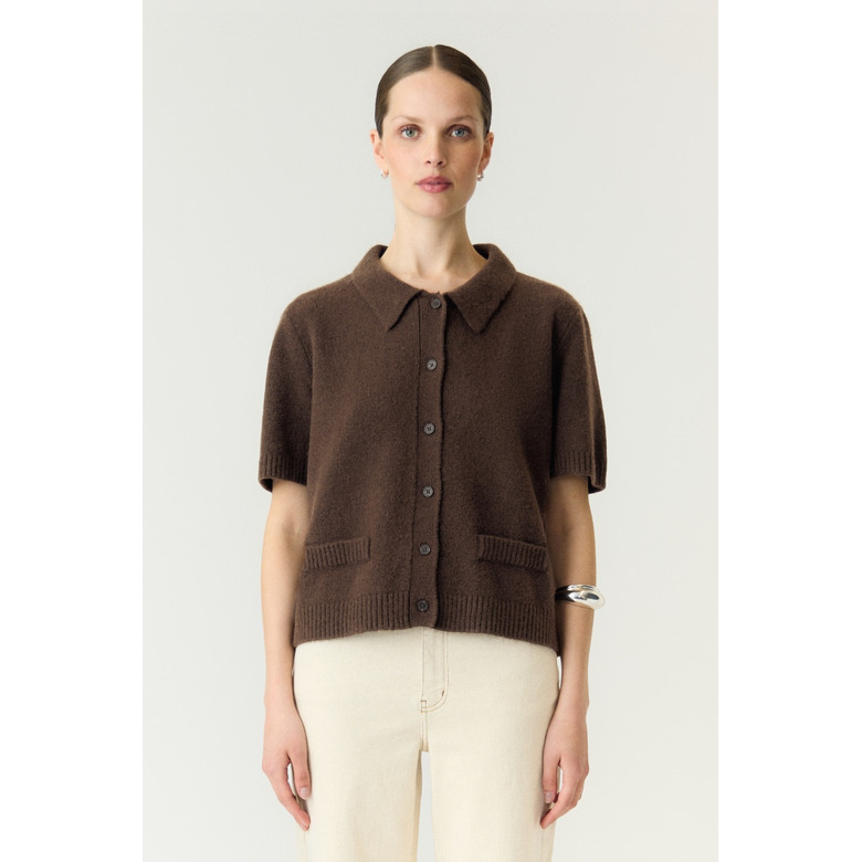 Y.a.s cardigan brun 2