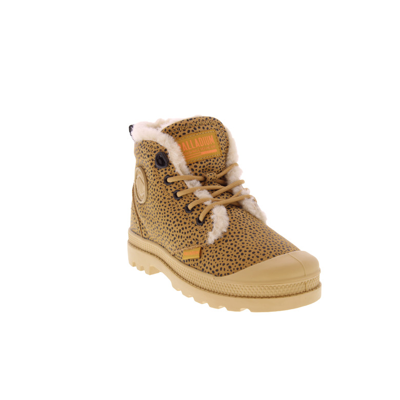 Palladium schnürschuhe camel 2