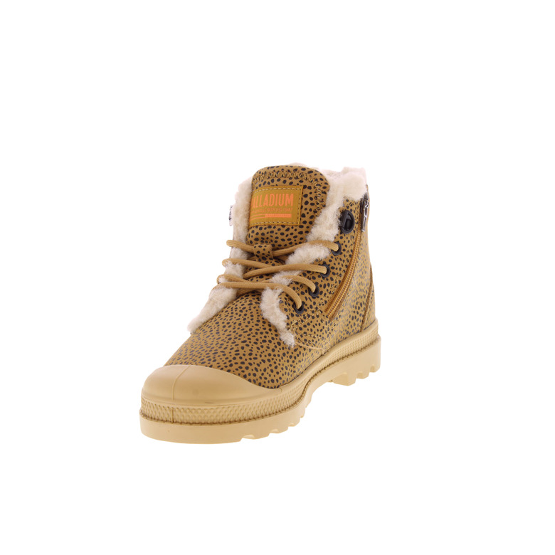 Palladium schnürschuhe camel 3
