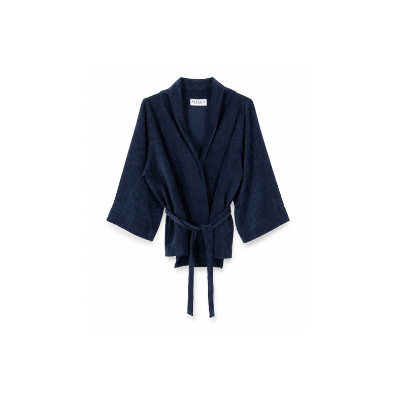 Nathalie Vleeschouwer veste bleu 1
