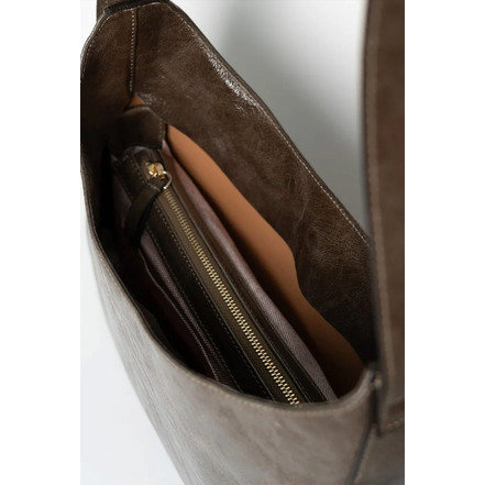 Ann Kurz sac porté épaule brun