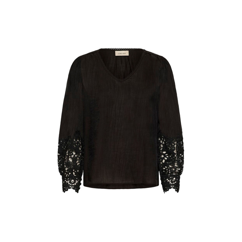 Cream blouse brown 1