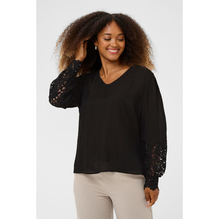 Cream blouse bruin
