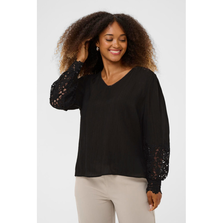 Cream blouse brown 2