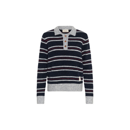 Cream sweater blue