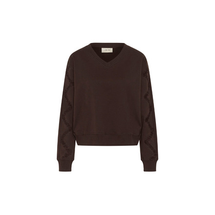 Cream sweater brown