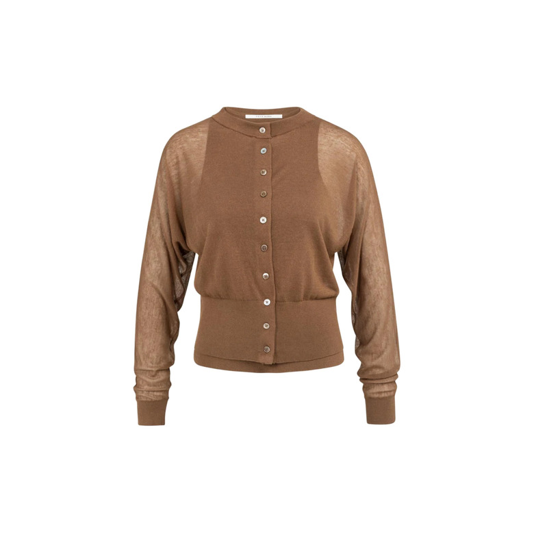 Yaya strickjacke braun 1