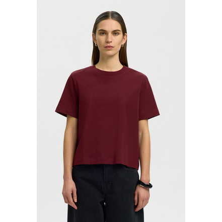 Selected Femme t-shirt bordeaux
