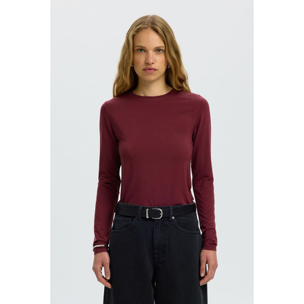Selected Femme t-shirt bordeaux