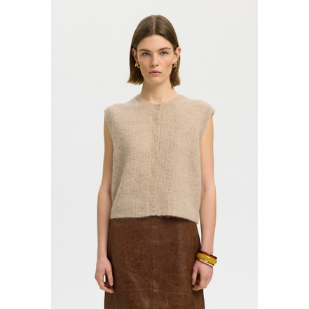 Selected Femme strickjacke beige