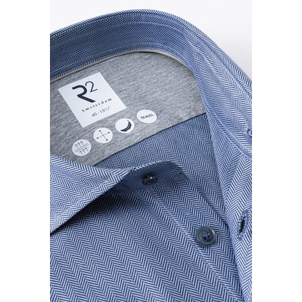 R2 Amsterdam chemise bleu