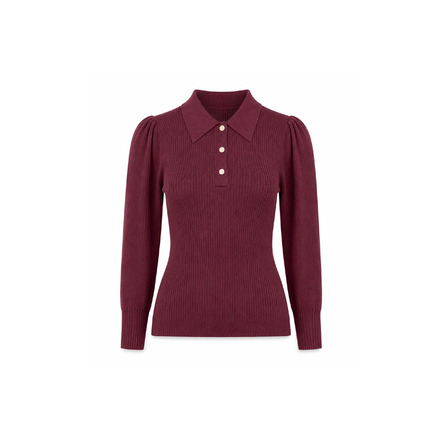 Love At Me polo bordeaux