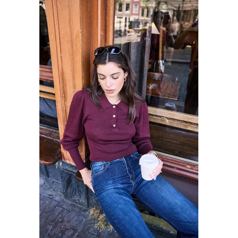 Love At Me polo bordeaux 3