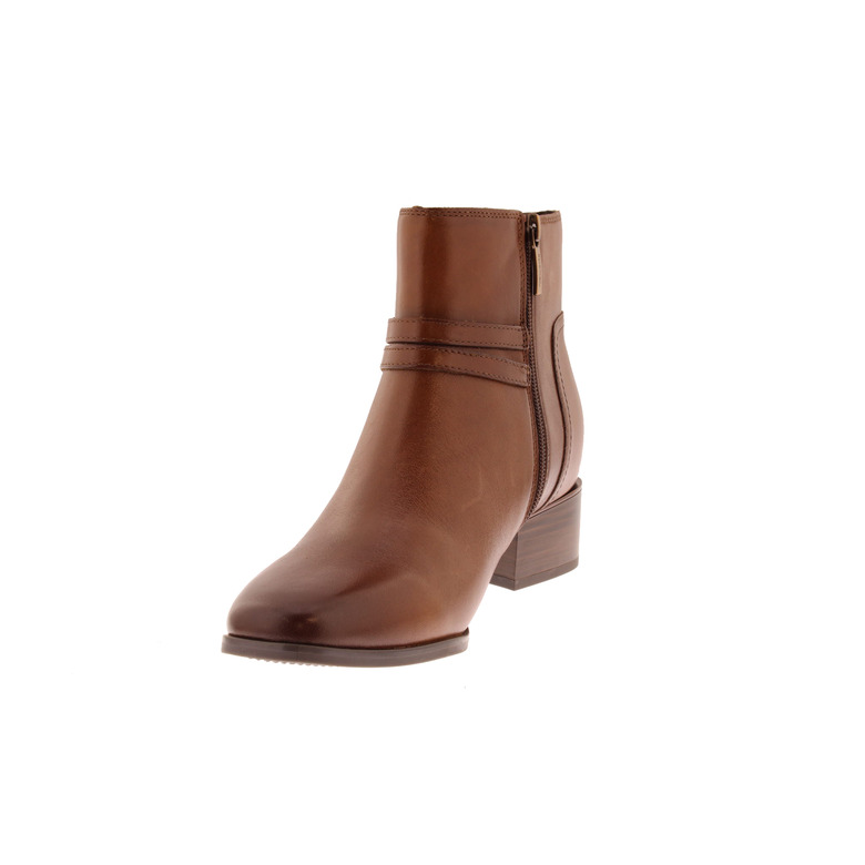 Tamaris Comfort enkellaarsjes cognac 3