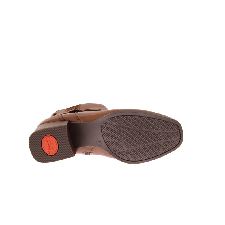 Tamaris Comfort enkellaarsjes cognac 5