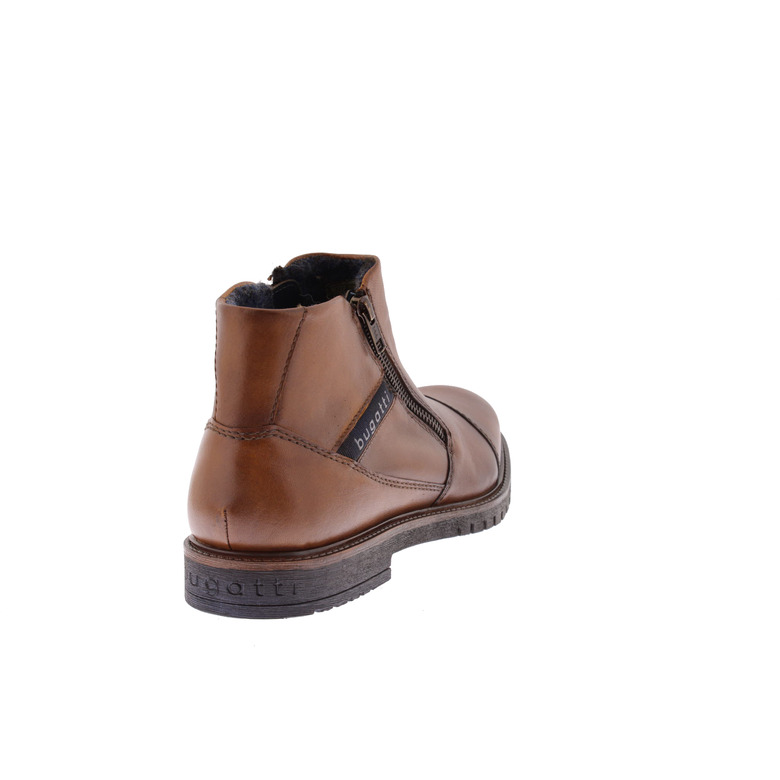Bugattishoes hoge schoenen cognac 4