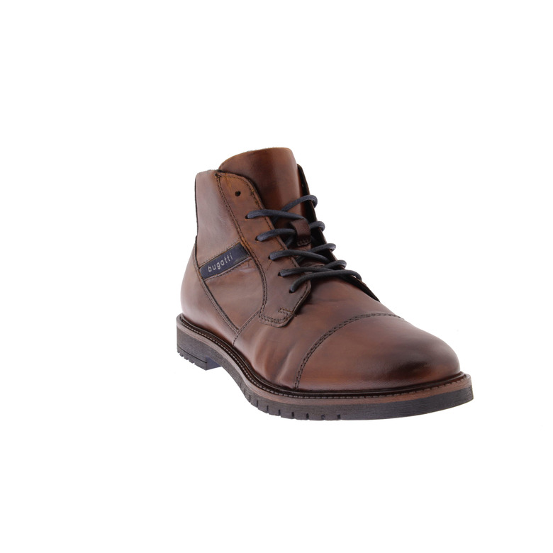 Bugattishoes hoge schoenen cognac 2