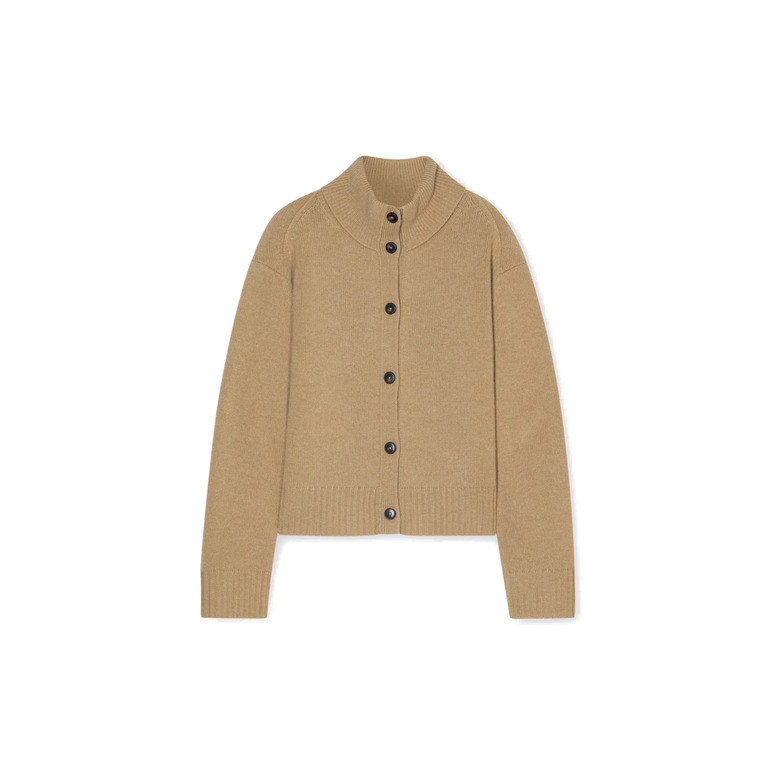 Closed cardigan camel 1