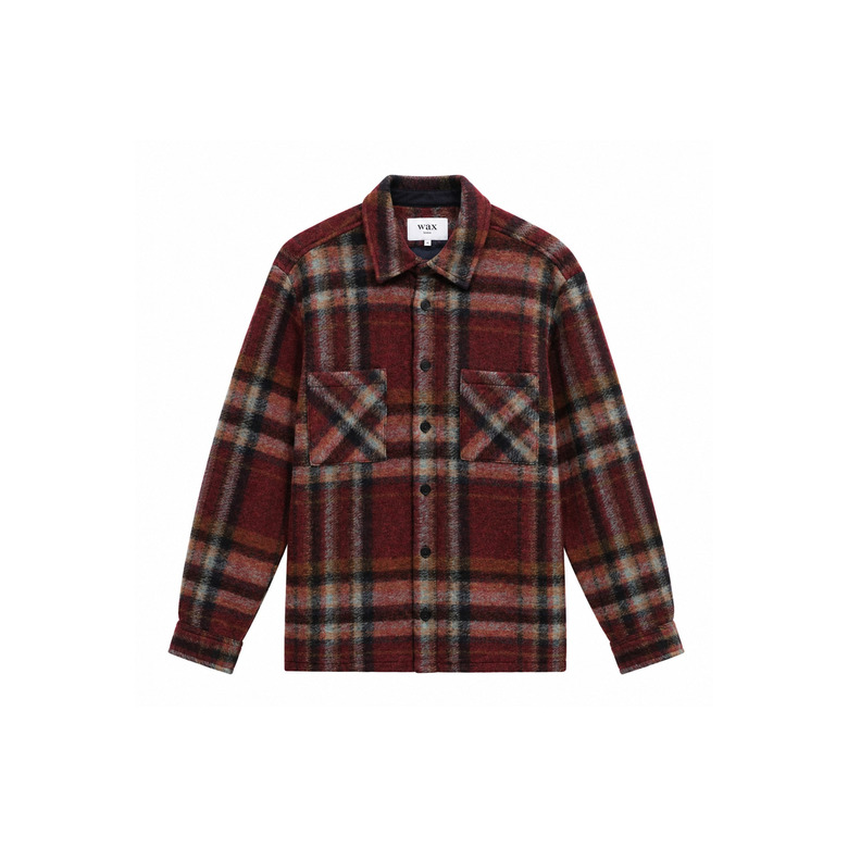 Wax London shirt bordeaux 1
