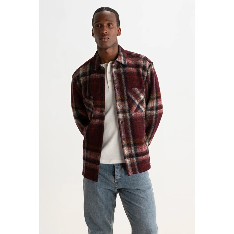 Wax London shirt bordeaux 2