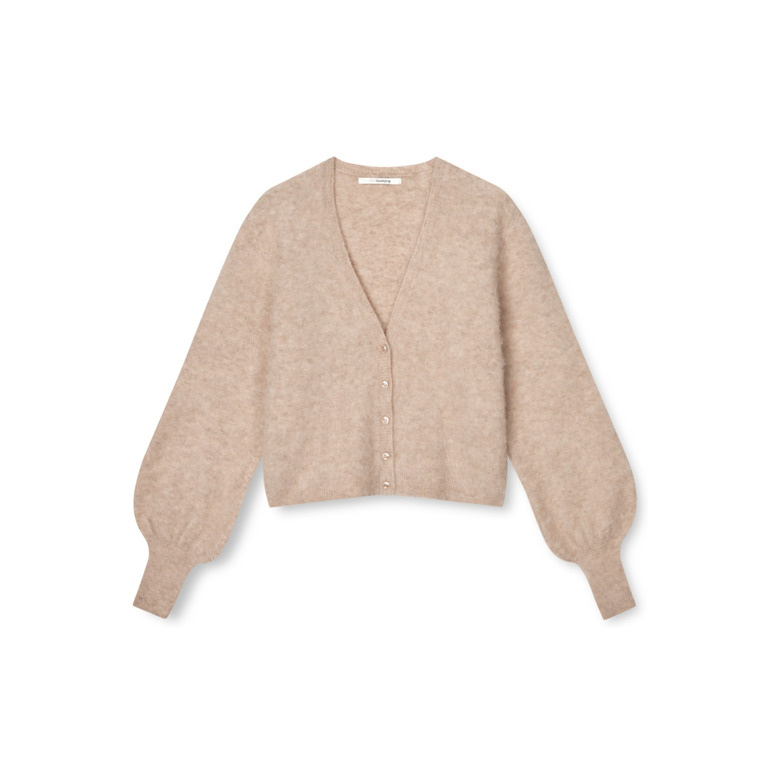 Sibin Linnebjerg cardigan lightbrown 1
