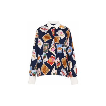 Frnch blouse blue