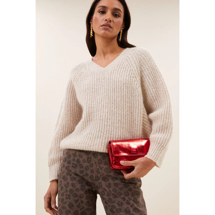 By-bar sweater lightbrown
