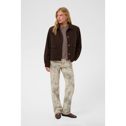 Cream vest brown