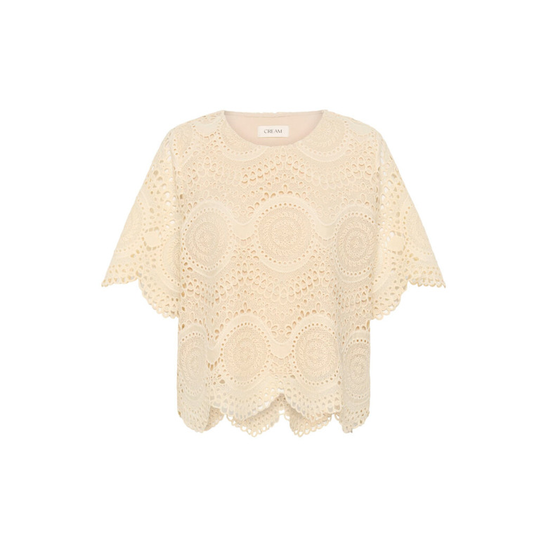 Cream blouse azuurblauw 1