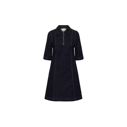Cream dress blue
