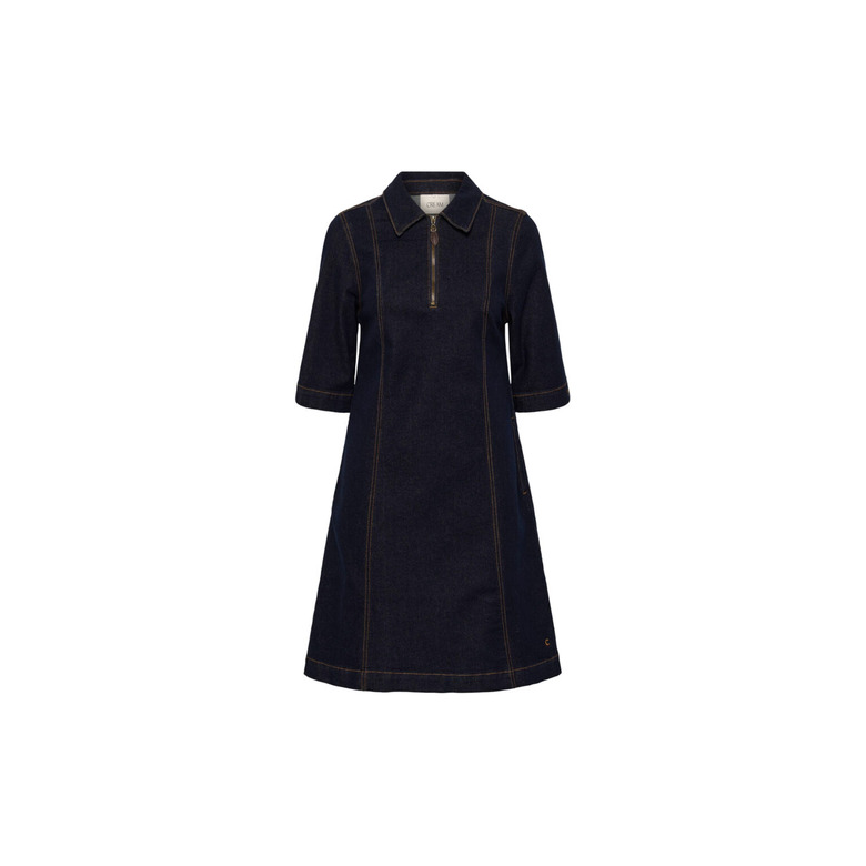 Cream jurk blauw 1