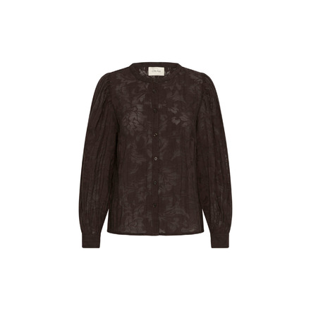 Cream blouse brown
