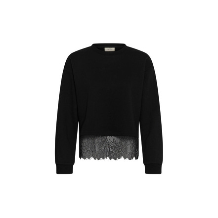 Cream sweater black