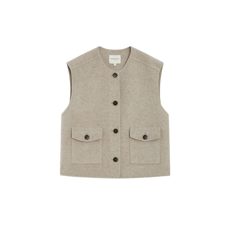 Grace & Mila vest beige 1