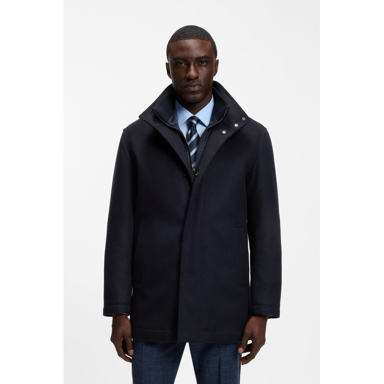 Boss coat blue 2