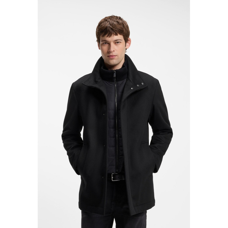 Boss coat black 2