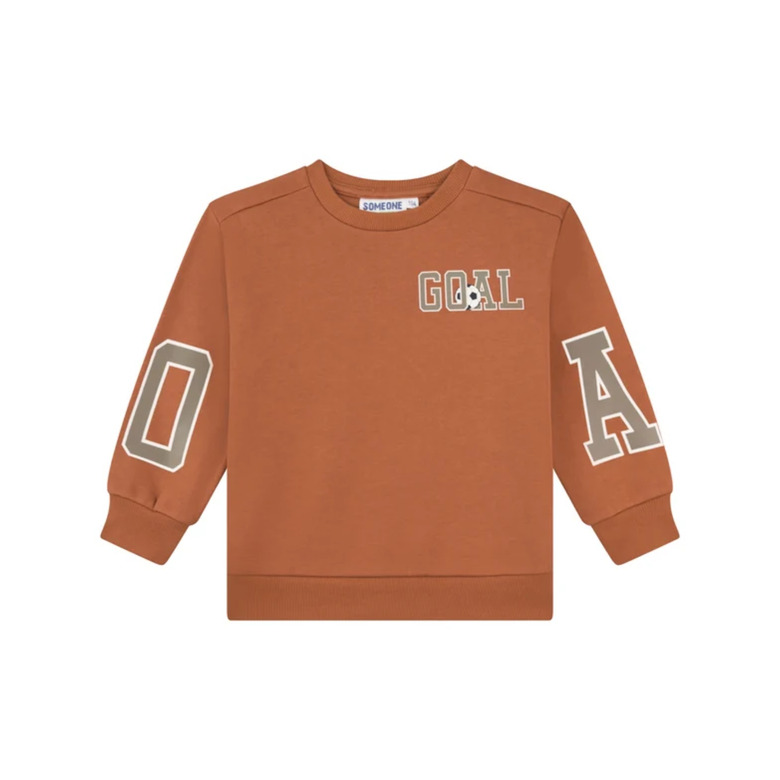 Someone Kids sweater cognac 1