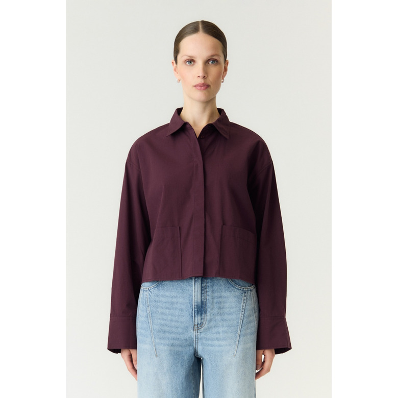 Y.a.s chemisier bordeaux 2