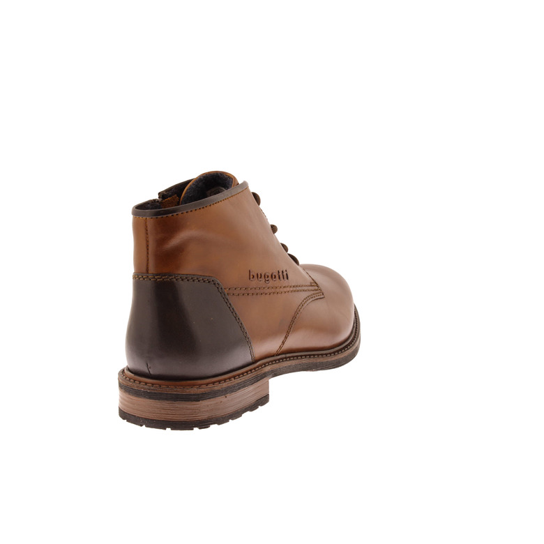 Bugattishoes hoge schoenen cognac 4