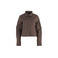 Closed blouse bruin 1